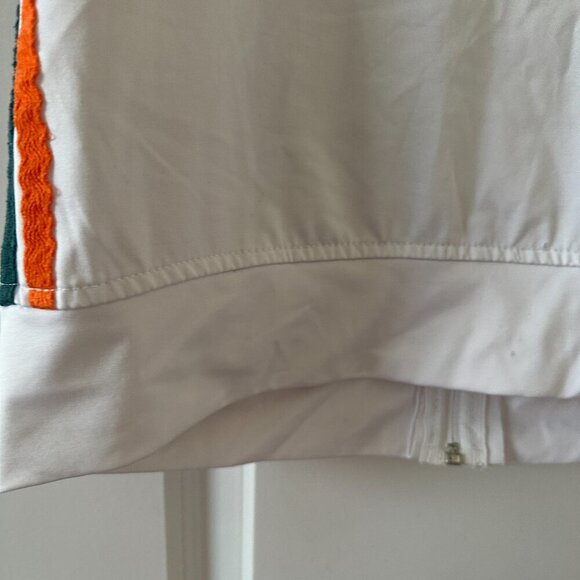 Adidas Collab White Zip-Up Hooded Vest Colorful 3 Stripes Women's Size XL Sporty - Picture 12 of 16